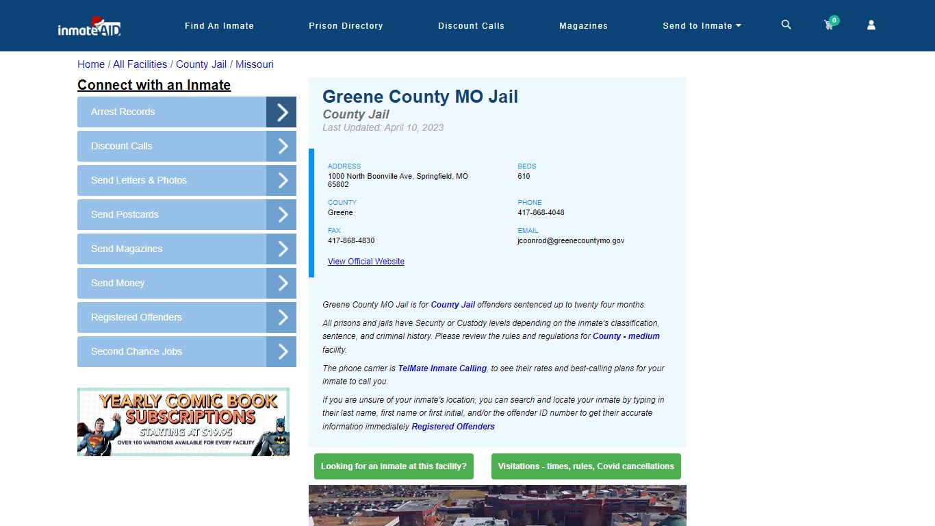 Greene County MO Jail - Inmate Locator - Springfield, MO